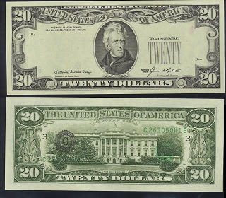 what makes a 20 dollar bill serial number value