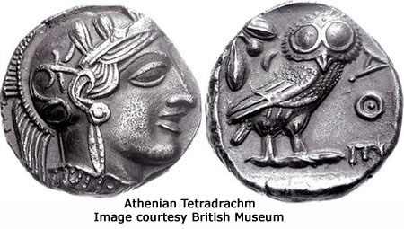 AR Athenian New-Style tetradrachm (17,42g; c. 84/3 BC?). Obv